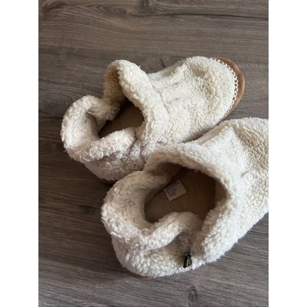L.L.Bean Girl’s  Cozy Slipper Booties, Pile Fleece size 5-6
